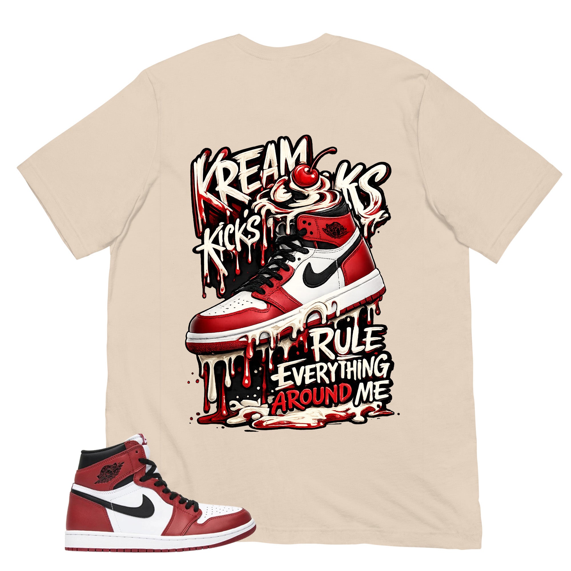 Graphic Tee Kream Kicks Shirt - to Matching Air Jordan 1 Chicago | Zadago