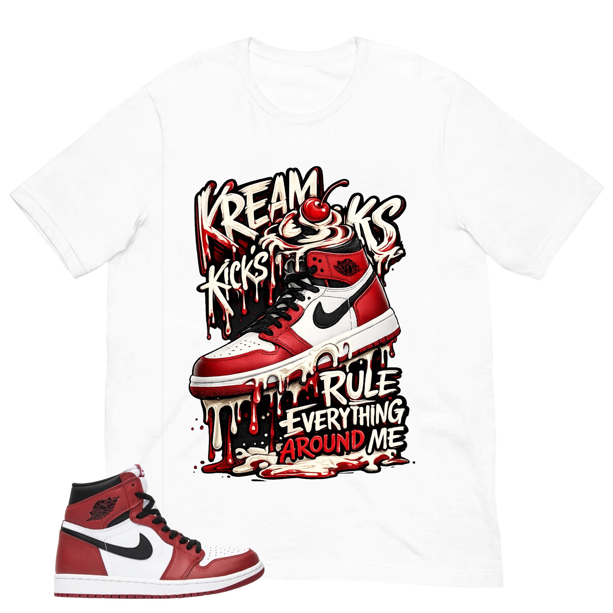 Graphic Tee Kream Kicks Shirt - to Matching Air Jordan 1 Chicago | Zadago