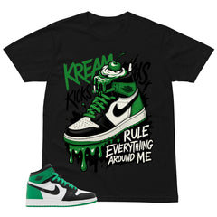 Graphic Tee Kream Kicks Shirt - to Matching Air Jordan 1 Lucky Green | Zadago