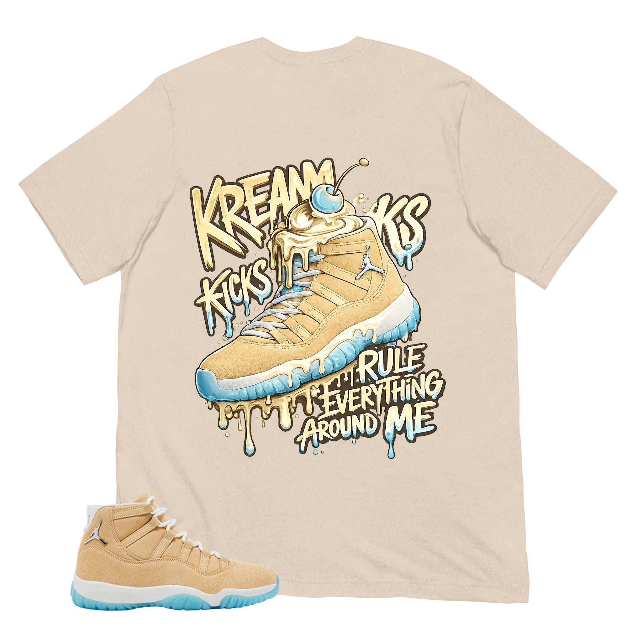 Graphic Tee Kream Kicks Shirt - to Matching Air Jordan 11 H-Town | Zadago