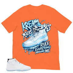 Graphic Tee Kream Kicks Shirt - to Matching Air Jordan 11 Legend Blue | Zadago