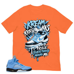 Graphic Tee Kream Kicks Shirt - to Matching Air Jordan 5 UNC | Zadago