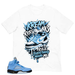 Graphic Tee Kream Kicks Shirt - to Matching Air Jordan 5 UNC | Zadago
