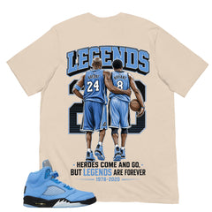 Graphic Tee Legends Are Forever Shirt - to Matching Air Jordan 5 UNC | Zadago
