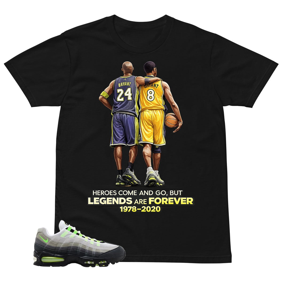 Graphic Tee Legends Are Forever Shirt - to Matching  Air Max 95 Neon | Zadago