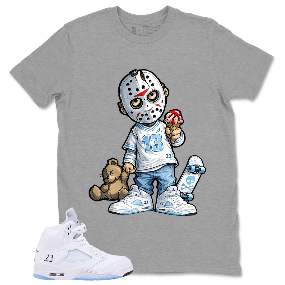 Graphic Tee Little Jason Shirt - to Matching Air Jordan 5 White Metallic | Zadago