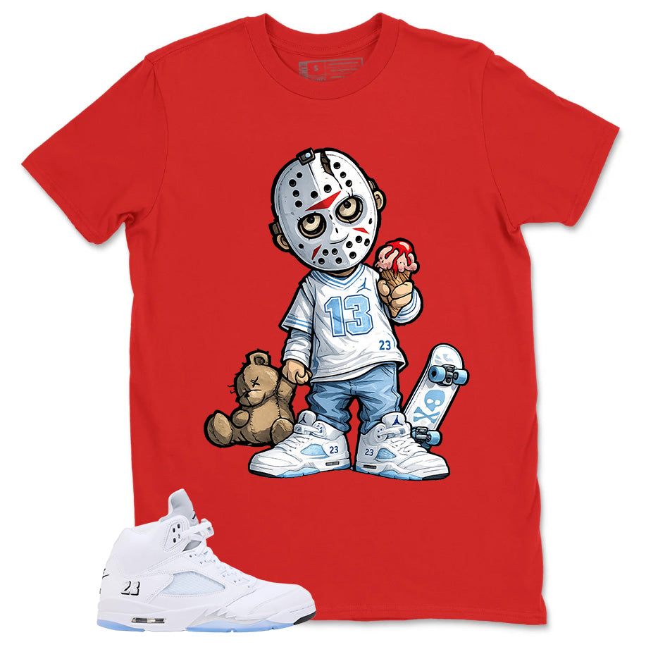 Graphic Tee Little Jason Shirt - to Matching Air Jordan 5 White Metallic | Zadago
