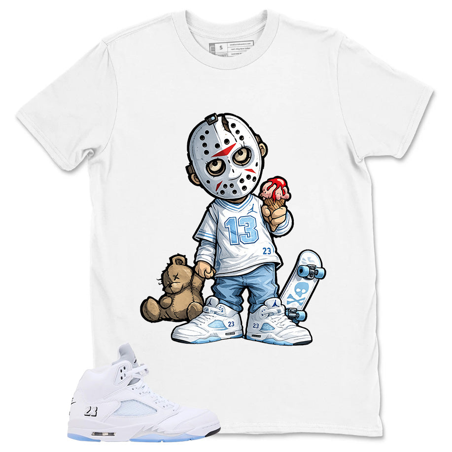 Graphic Tee Little Jason Shirt - to Matching Air Jordan 5 White Metallic | Zadago