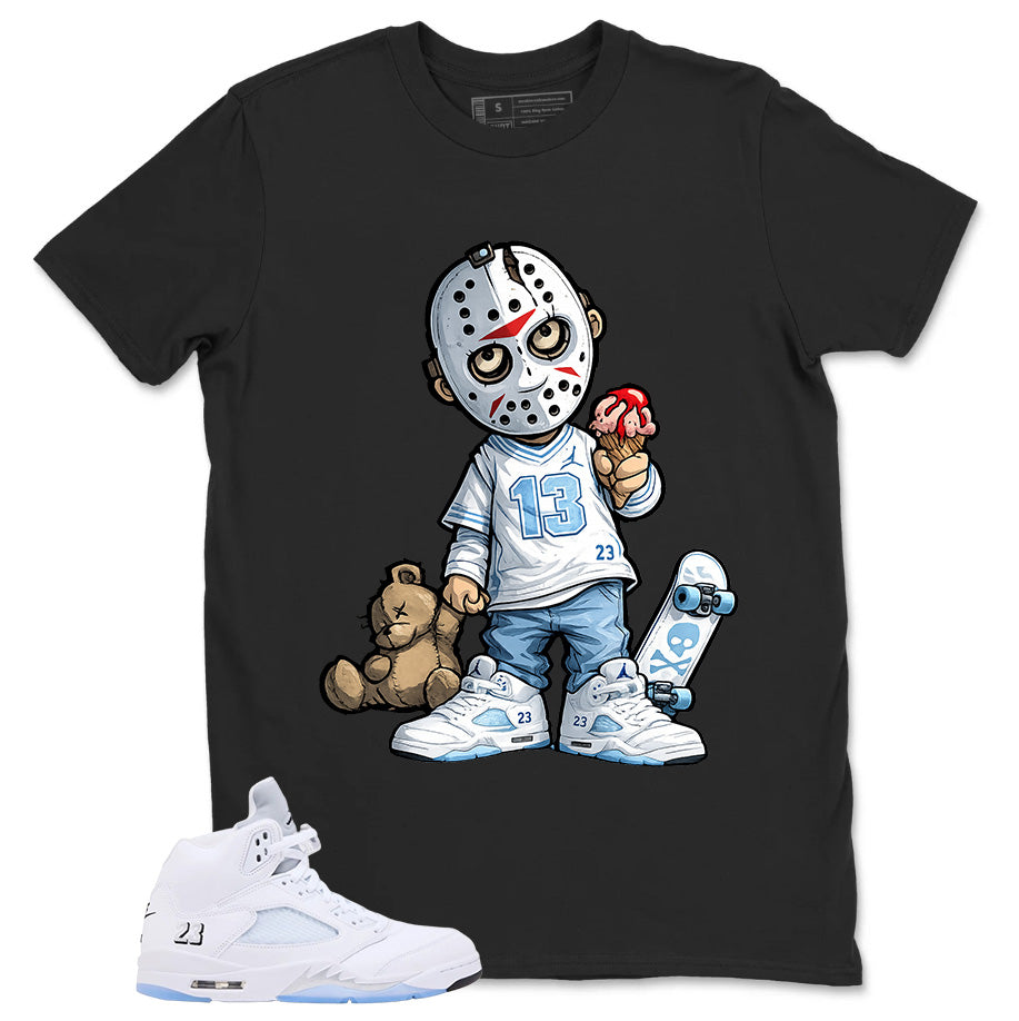 Graphic Tee Little Jason Shirt - to Matching Air Jordan 5 White Metallic | Zadago