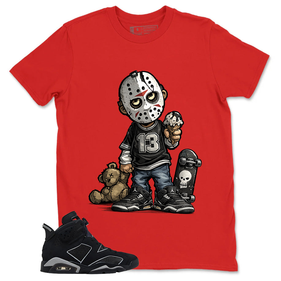 Graphic Tee Little Jason Shirt - to Matching Air Jordan 6 Cap and Gown | Zadago