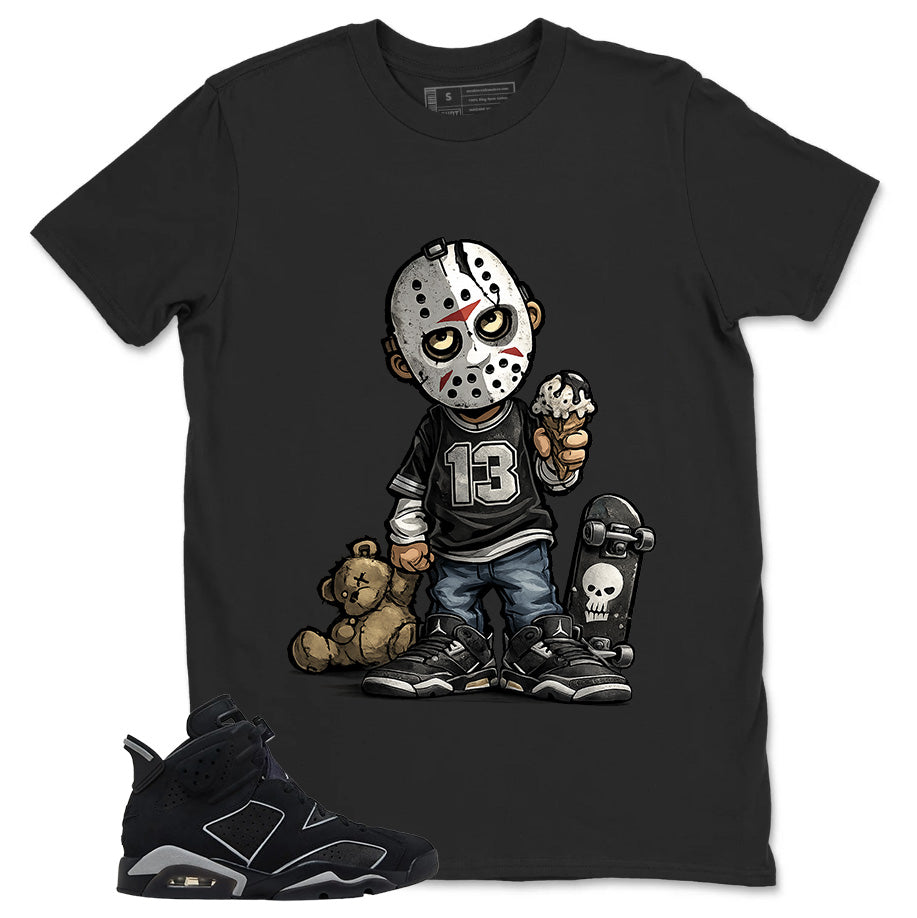 Graphic Tee Little Jason Shirt - to Matching Air Jordan 6 Cap and Gown | Zadago