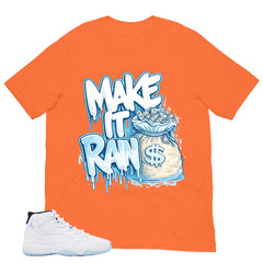 Graphic Tee Make It Rain Shirt - to Matching Air Jordan 11 Legend Blue | Zadago
