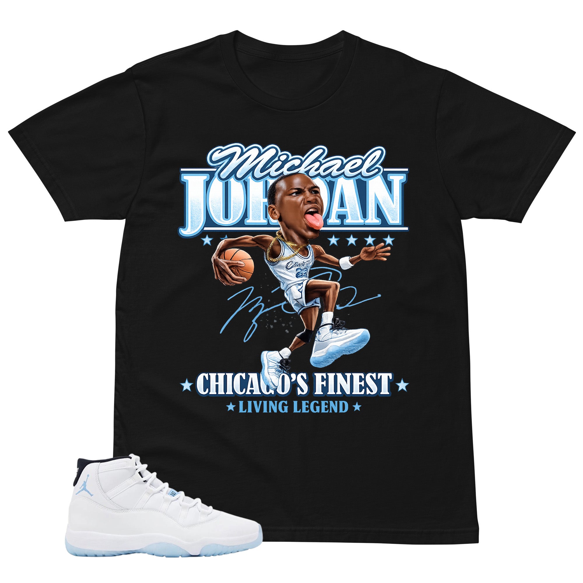 Graphic Tee MJ Living Legend Shirt - to Matching Air Jordan 11 Legend Blue | Zadago