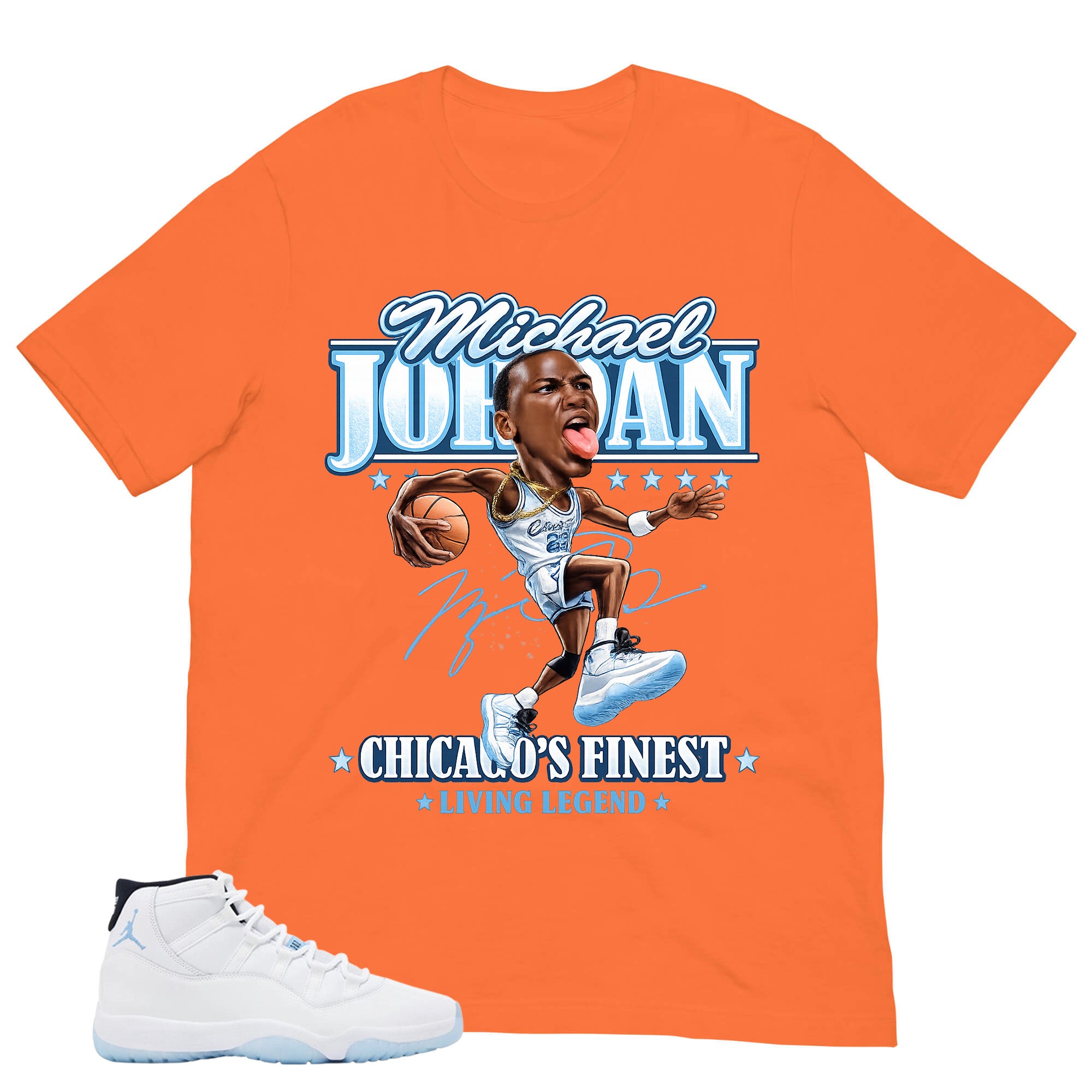 Graphic Tee MJ Living Legend Shirt - to Matching Air Jordan 11 Legend Blue | Zadago