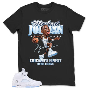 Graphic Tee MJ Living Legend Shirt - to Matching Air Jordan 5 White Metallic | Zadago