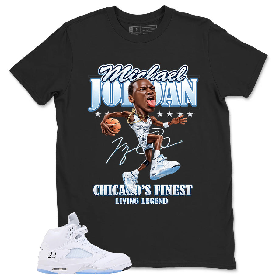 Graphic Tee MJ Living Legend Shirt - to Matching Air Jordan 5 White Metallic | Zadago
