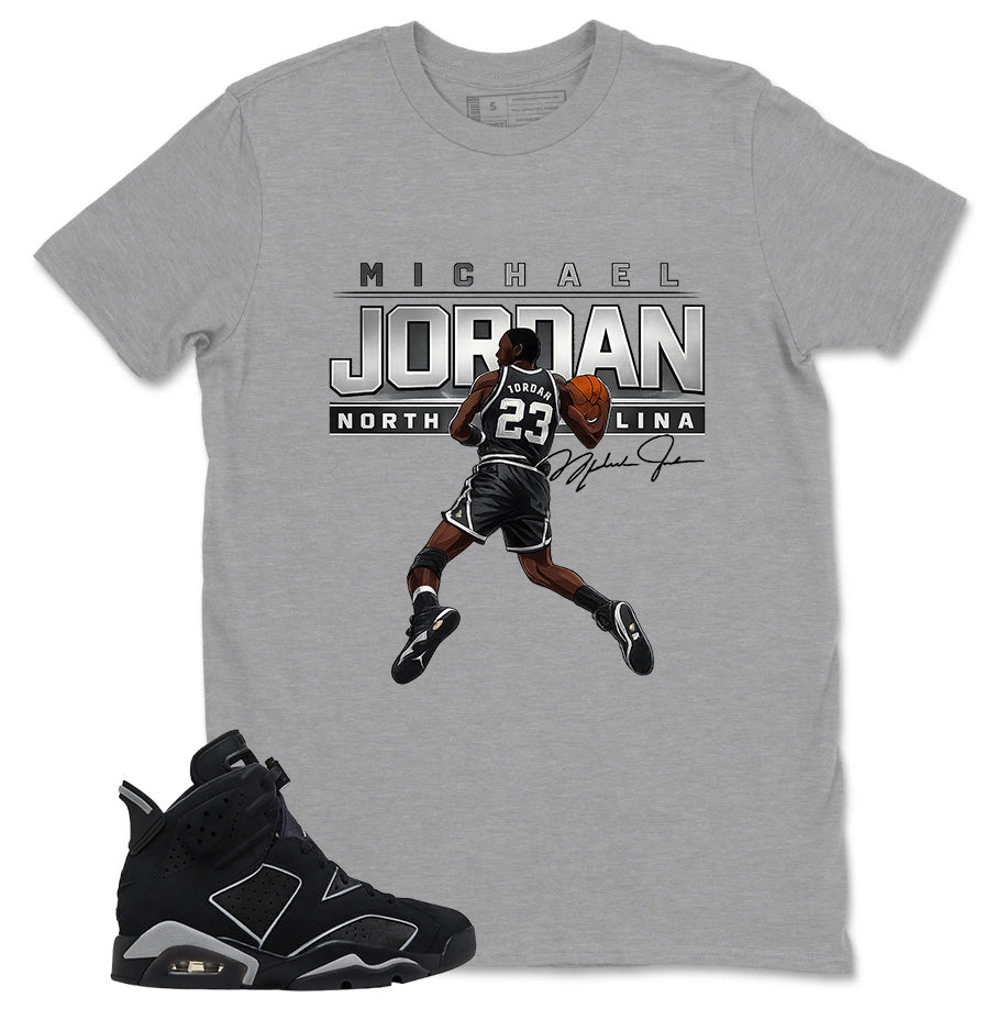 Graphic Tee MJ North Carolina Shirt - to Matching Air Jordan 6 Cap and Gown | Zadago