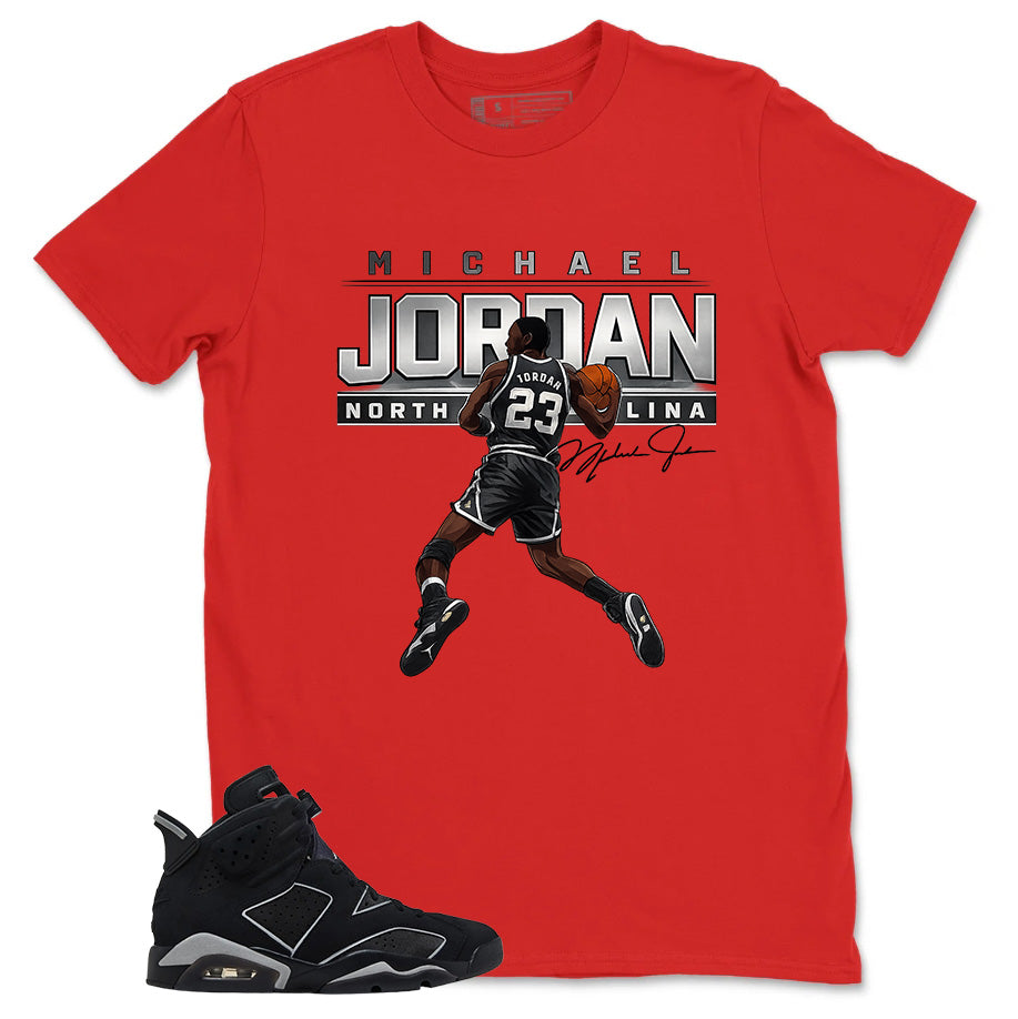Graphic Tee MJ North Carolina Shirt - to Matching Air Jordan 6 Cap and Gown | Zadago