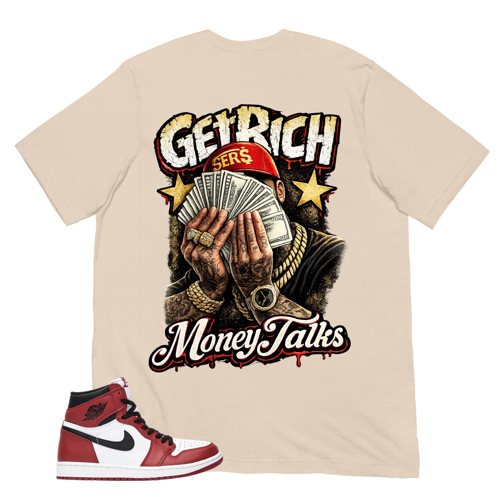 Graphic Tee Money Talk Shirt - to Matching Air Jordan 1 Chicago | Zadago