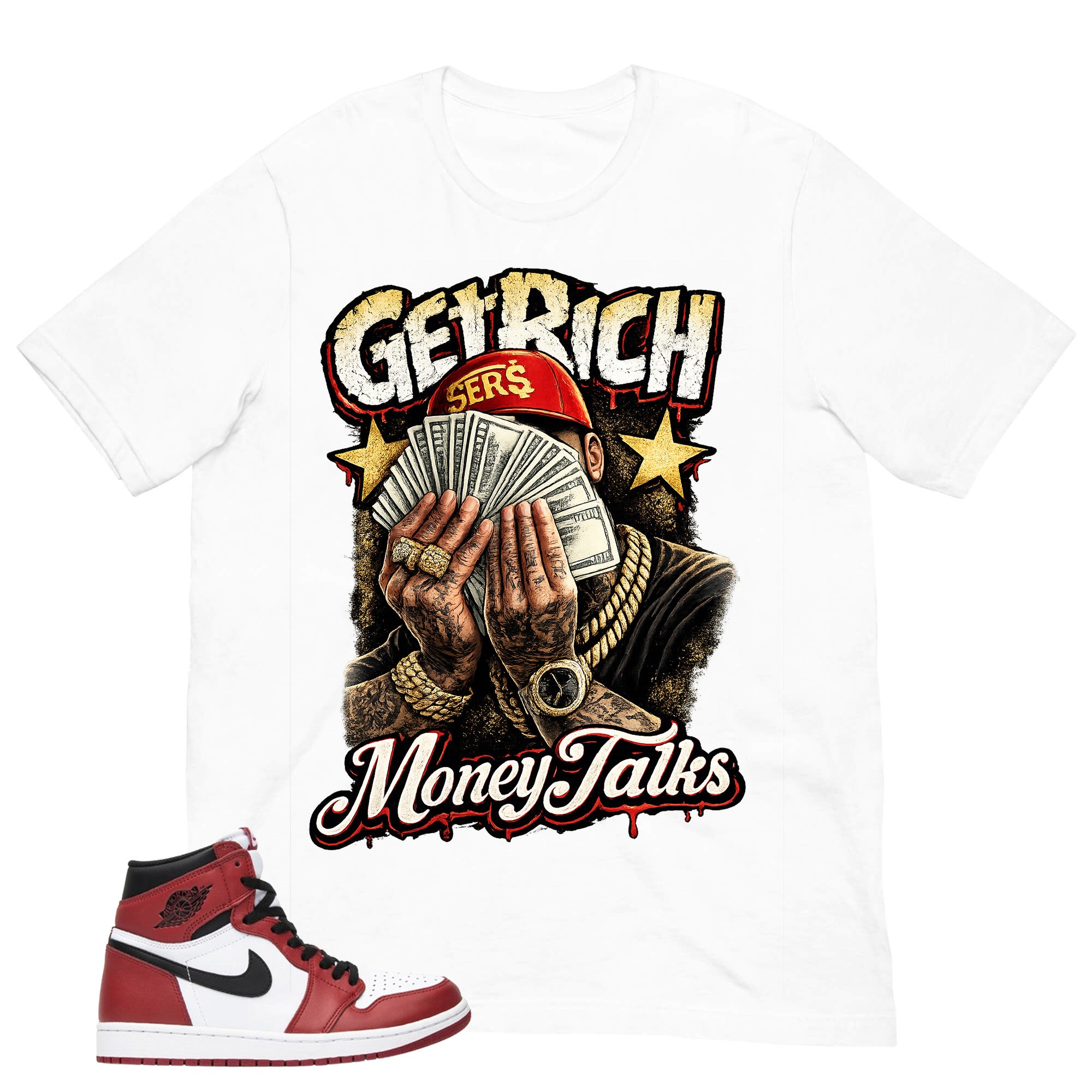 Graphic Tee Money Talk Shirt - to Matching Air Jordan 1 Chicago | Zadago
