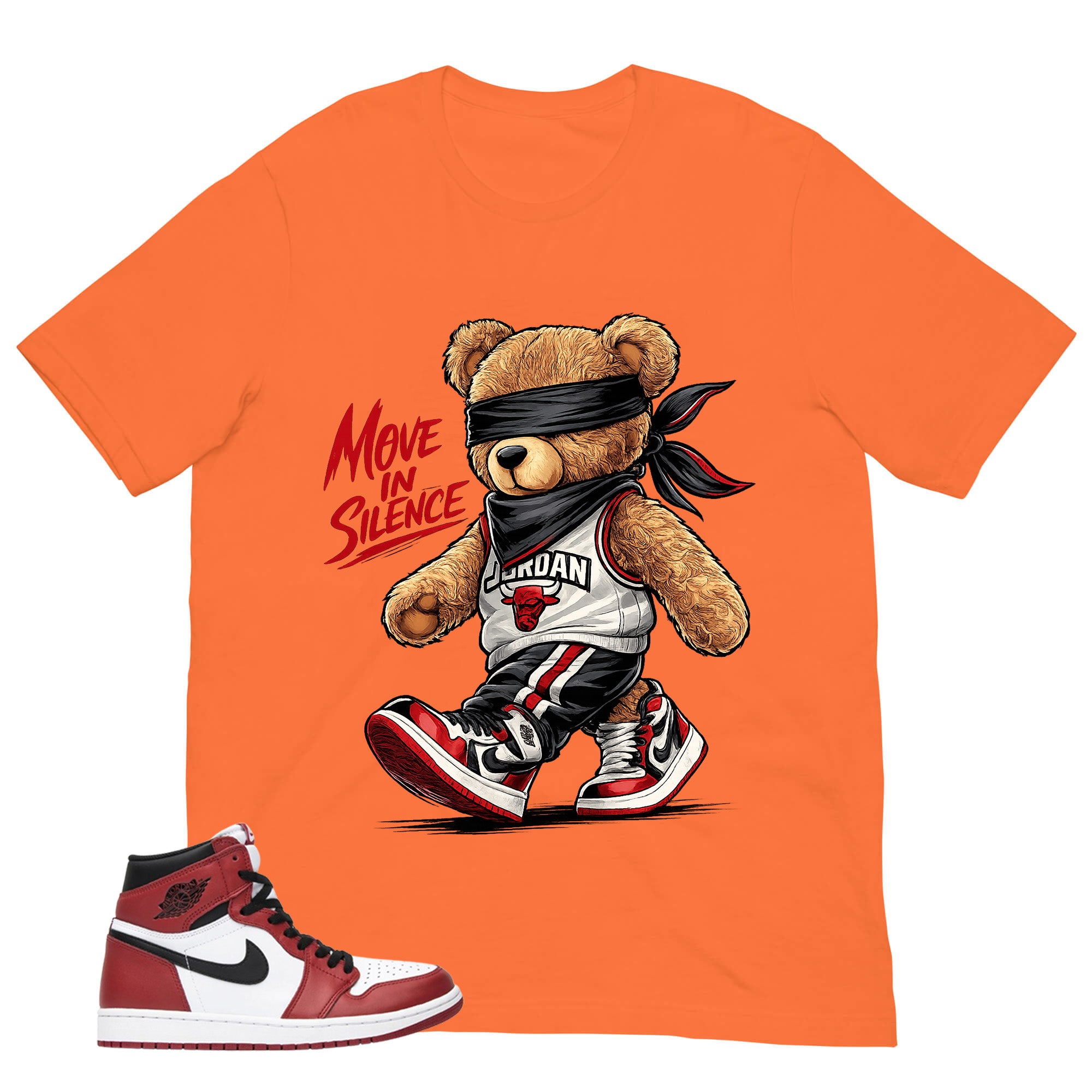 Graphic Tee Move In Silence Shirt - to Matching Air Jordan 1 Chicago | Zadago