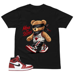 Graphic Tee Move In Silence Shirt - to Matching Air Jordan 1 Chicago | Zadago