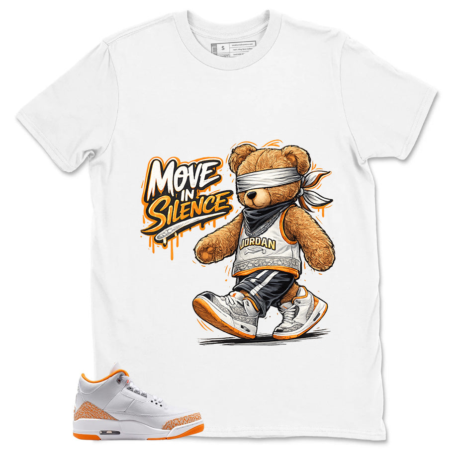 Graphic Tee Move In Silence Shirt - to Matching Air Jordan 3 Orange Citrus | Zadago