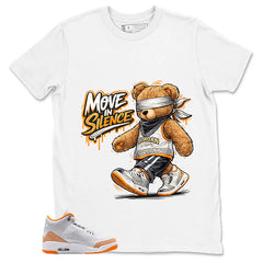 Graphic Tee Move In Silence Shirt - to Matching Air Jordan 3 Orange Citrus | Zadago