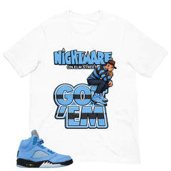 Graphic Tee Nightmare On Elm Street Shirt - to Matching Air Jordan 5 UNC | Zadago