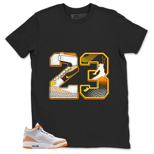 Graphic Tee Number 23 Legend MJ Shirt - to Matching Air Jordan 3 Orange Citrus | Zadago