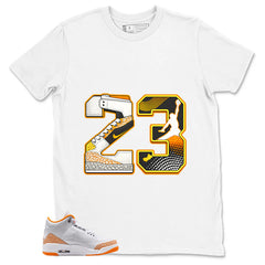 Graphic Tee Number 23 Legend MJ Shirt - to Matching Air Jordan 3 Orange Citrus | Zadago