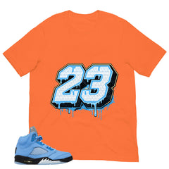 Graphic Tee Number 23 Legend MJ Shirt - to Matching Air Jordan 5 UNC | Zadago