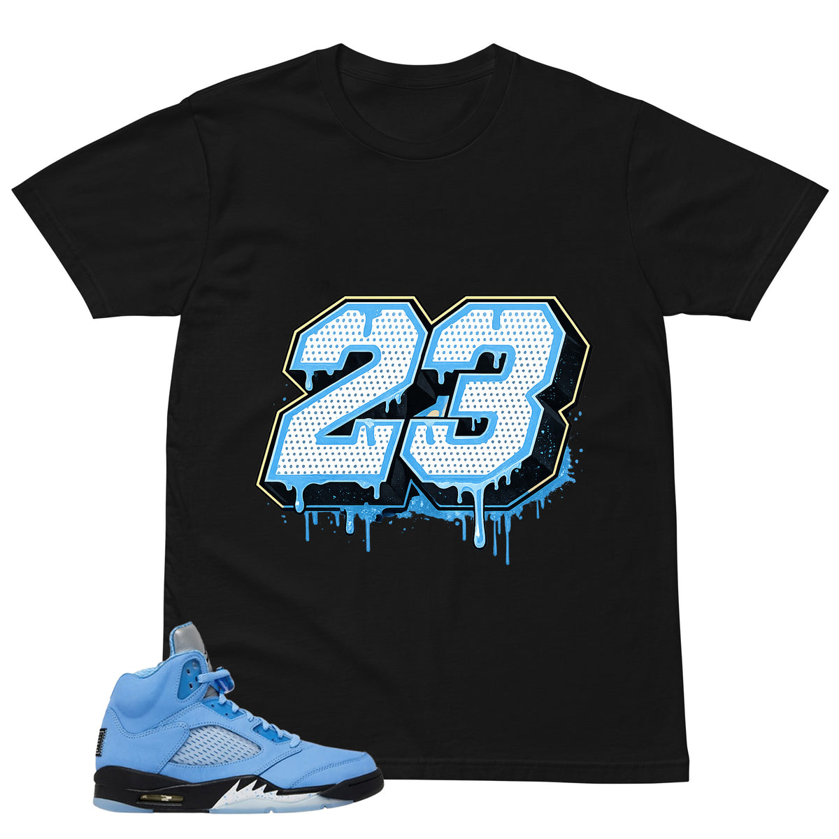 Graphic Tee Number 23 Legend MJ Shirt - to Matching Air Jordan 5 UNC | Zadago
