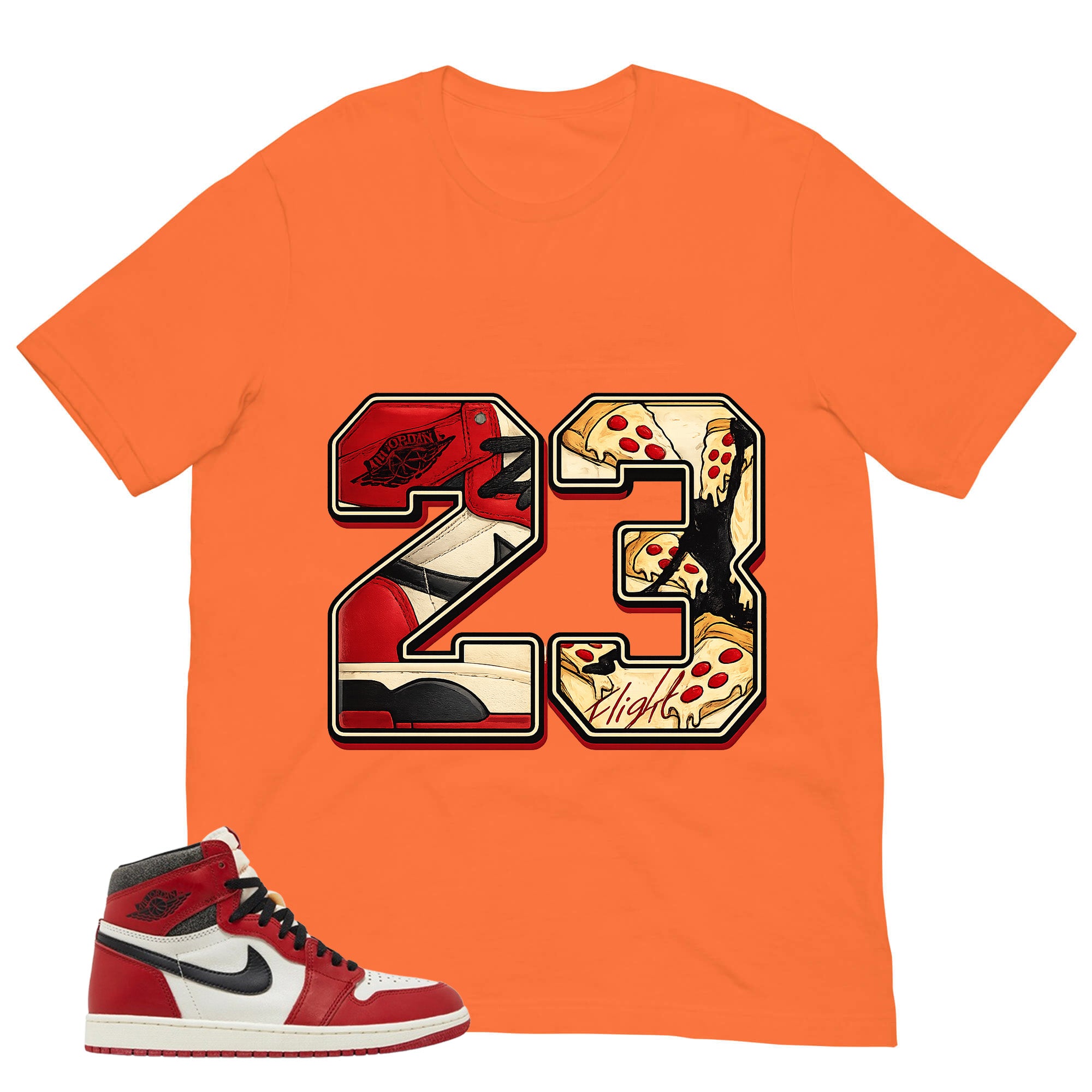 Graphic Tee Number 23 Shirt - to Matching Air Jordan 1 Chicago Lost & Found | Zadago