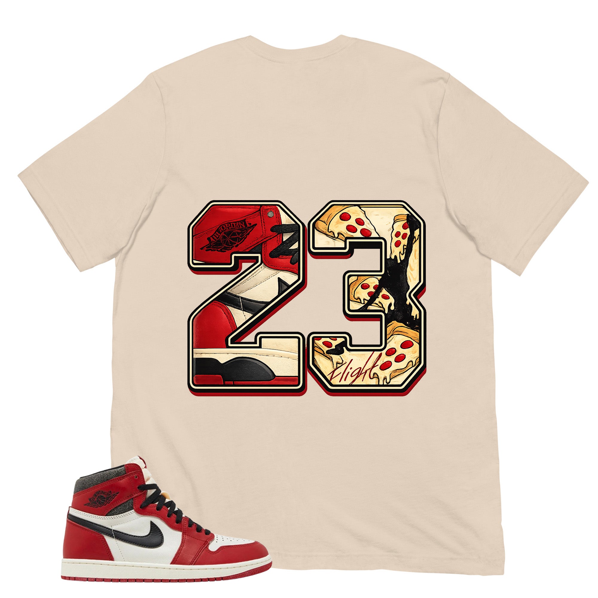 Graphic Tee Number 23 Shirt - to Matching Air Jordan 1 Chicago Lost & Found | Zadago
