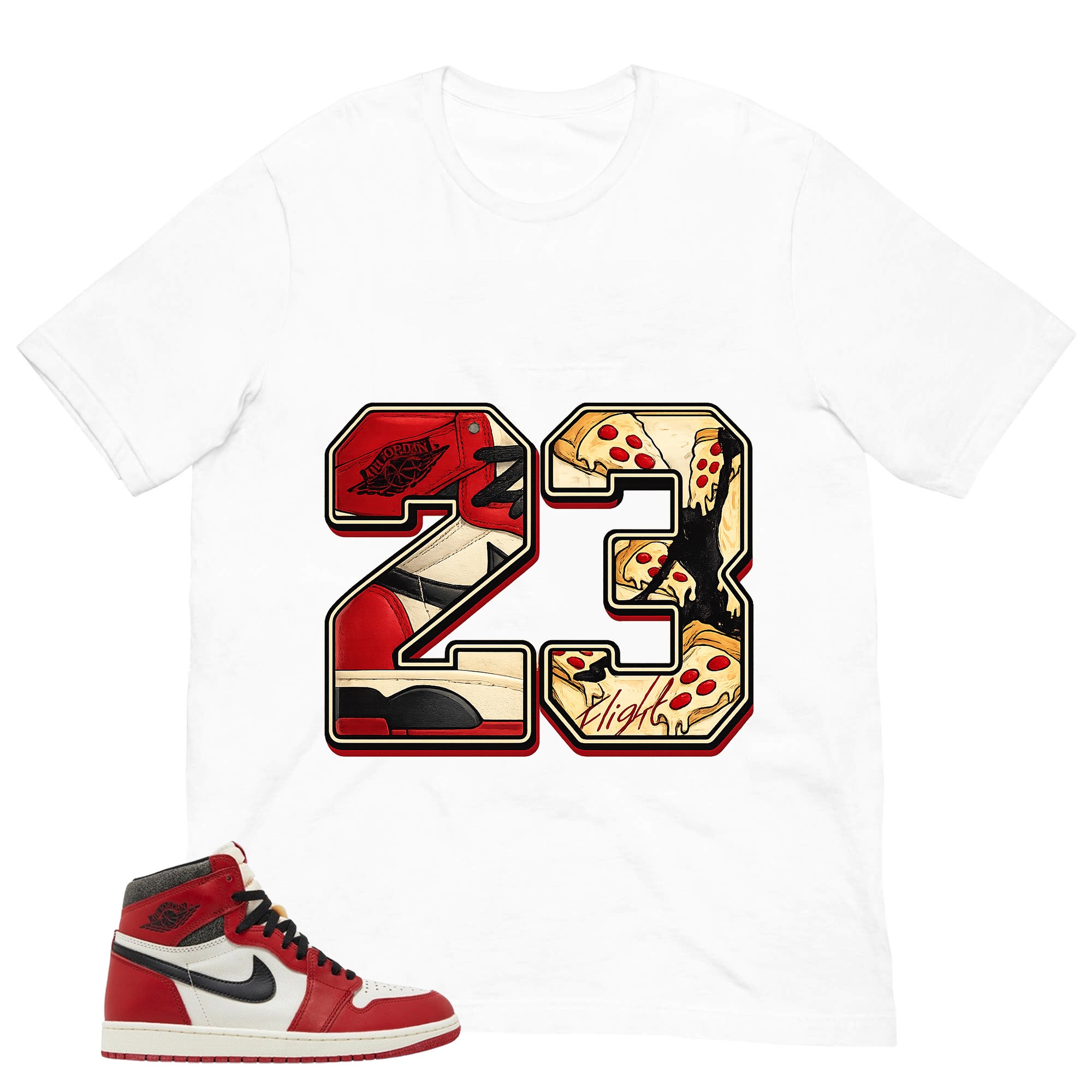 Graphic Tee Number 23 Shirt - to Matching Air Jordan 1 Chicago Lost & Found | Zadago