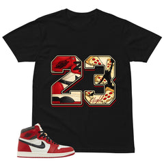 Graphic Tee Number 23 Shirt - to Matching Air Jordan 1 Chicago Lost & Found | Zadago