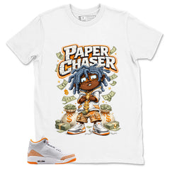 Graphic Tee Paper Chaser Shirt - to Matching Air Jordan 3 Orange Citrus | Zadago