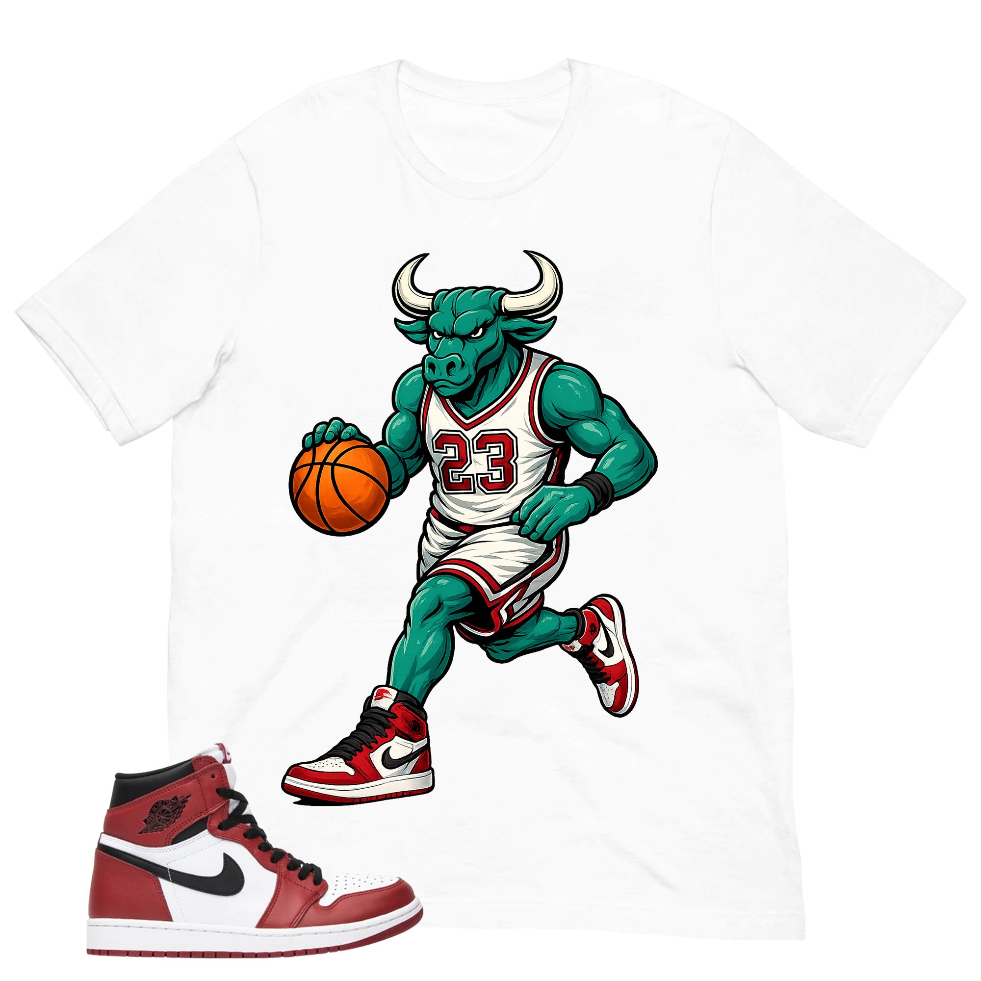 Graphic Tee Raging Bull Shirt - to Matching Air Jordan 1 Chicago | Zadago