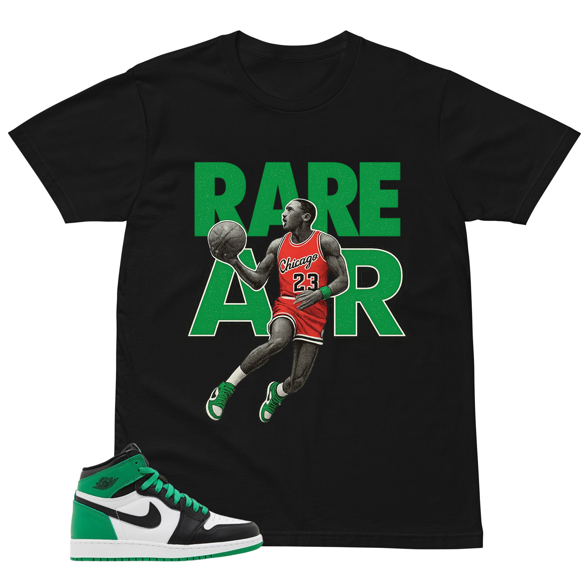 Graphic Tee Rare Air Shirt - to Matching Air Jordan 1 Lucky Green | Zadago