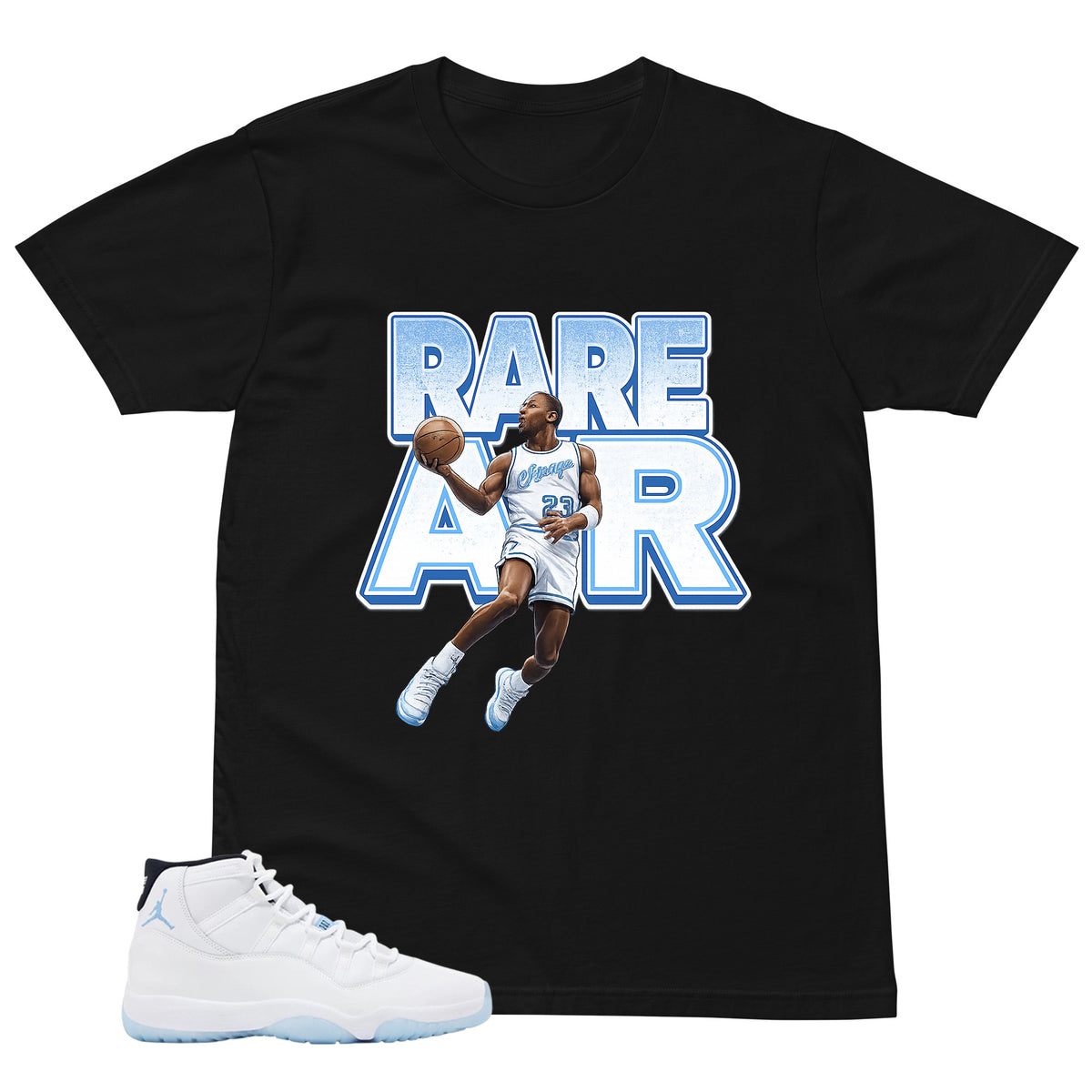 Graphic Tee Rare Air Shirt - to Matching Air Jordan 11 Legend Blue | Zadago