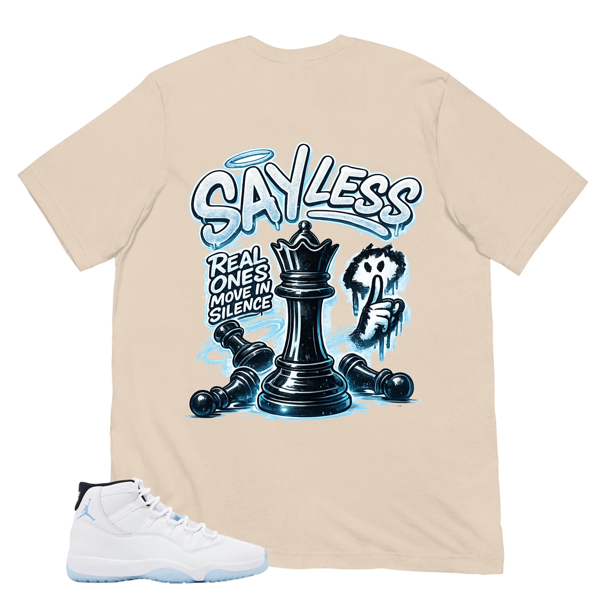 Graphic Tee Sayless Shirt - to Matching Air Jordan 11 Legend Blue | Zadago