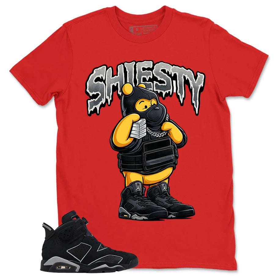 Graphic Tee Shiesty Bear Shirt - to Matching Air Jordan 6 Cap and Gown | Zadago