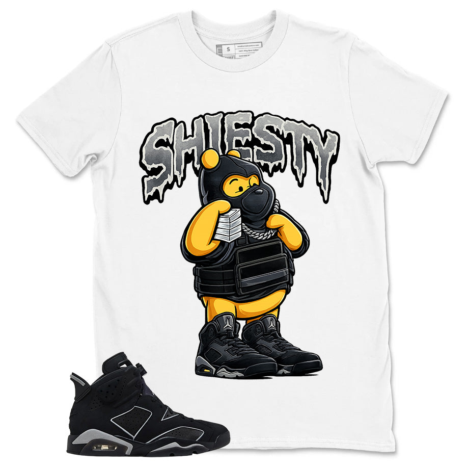 Graphic Tee Shiesty Bear Shirt - to Matching Air Jordan 6 Cap and Gown | Zadago