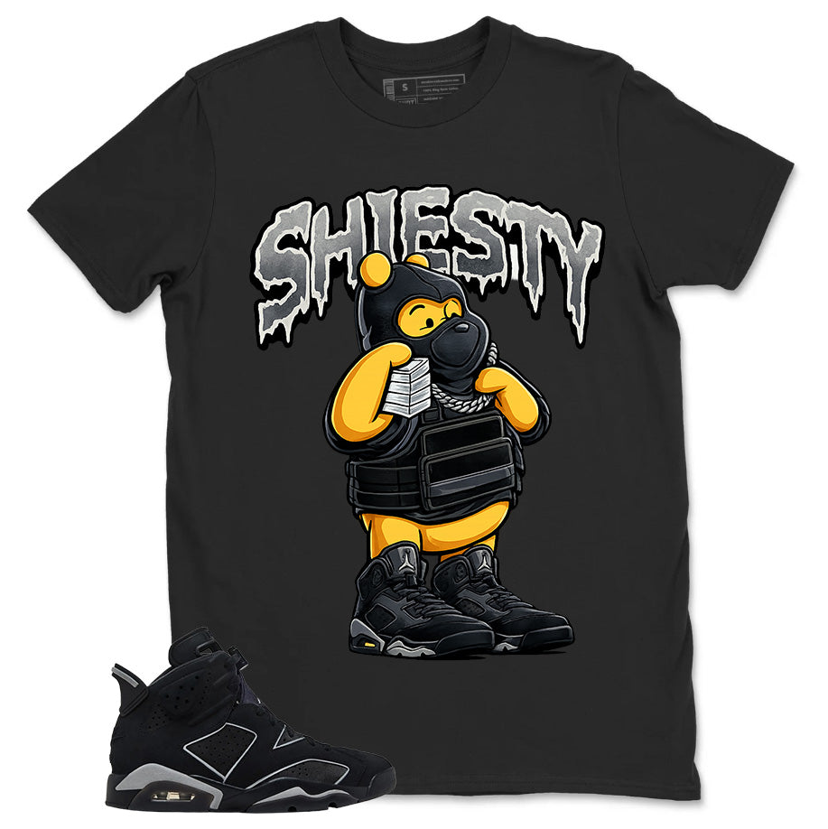 Graphic Tee Shiesty Bear Shirt - to Matching Air Jordan 6 Cap and Gown | Zadago
