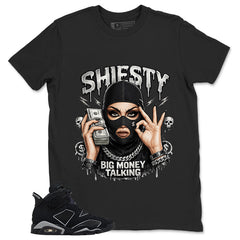Graphic Tee Shiesty Big Money Talking Shirt - to Matching Air Jordan 6 Cap and Gown | Zadago