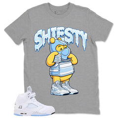 Graphic Tee Shiesty Pooh Shirt - to Matching Air Jordan 5 White Metallic | Zadago