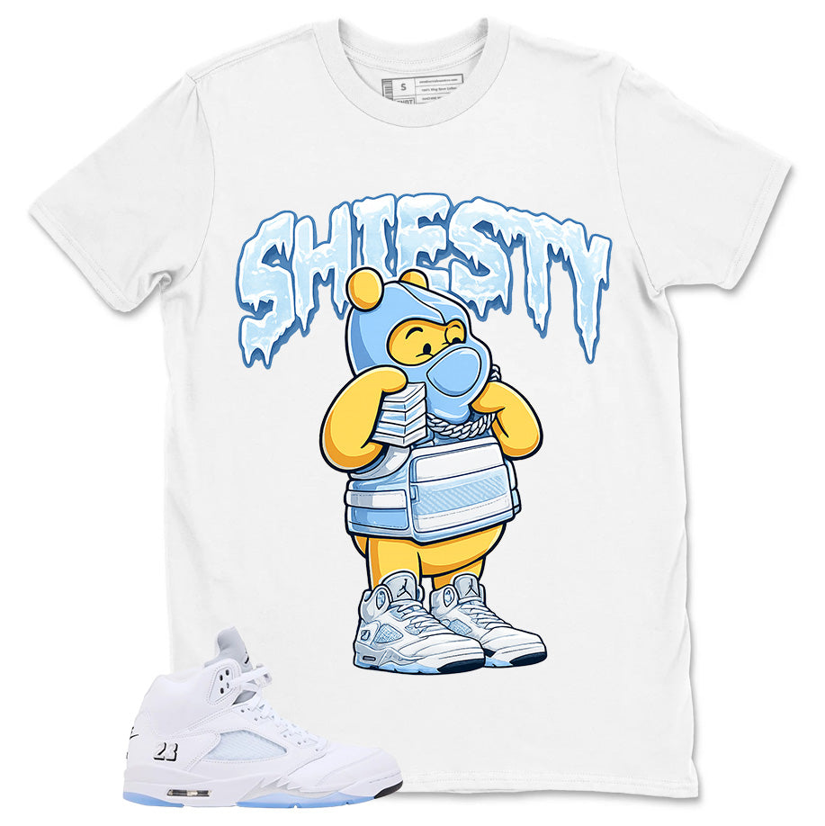 Graphic Tee Shiesty Pooh Shirt - to Matching Air Jordan 5 White Metallic | Zadago