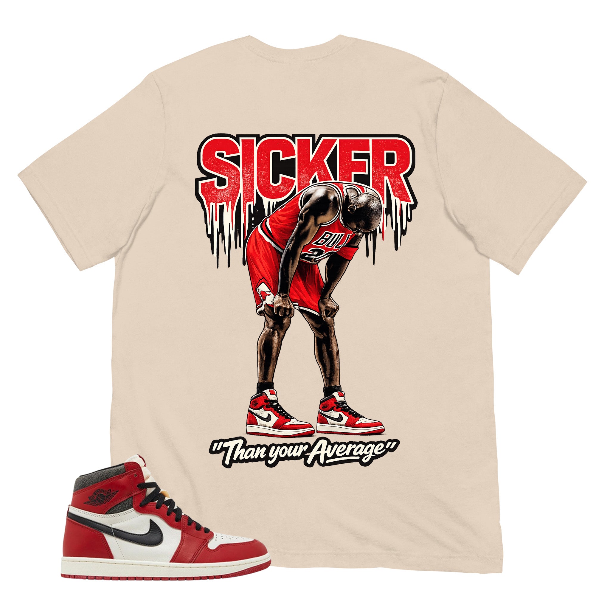 Graphic Tee Sicker Shirt - to Matching Air Jordan 1 Chicago Lost & Found | Zadago