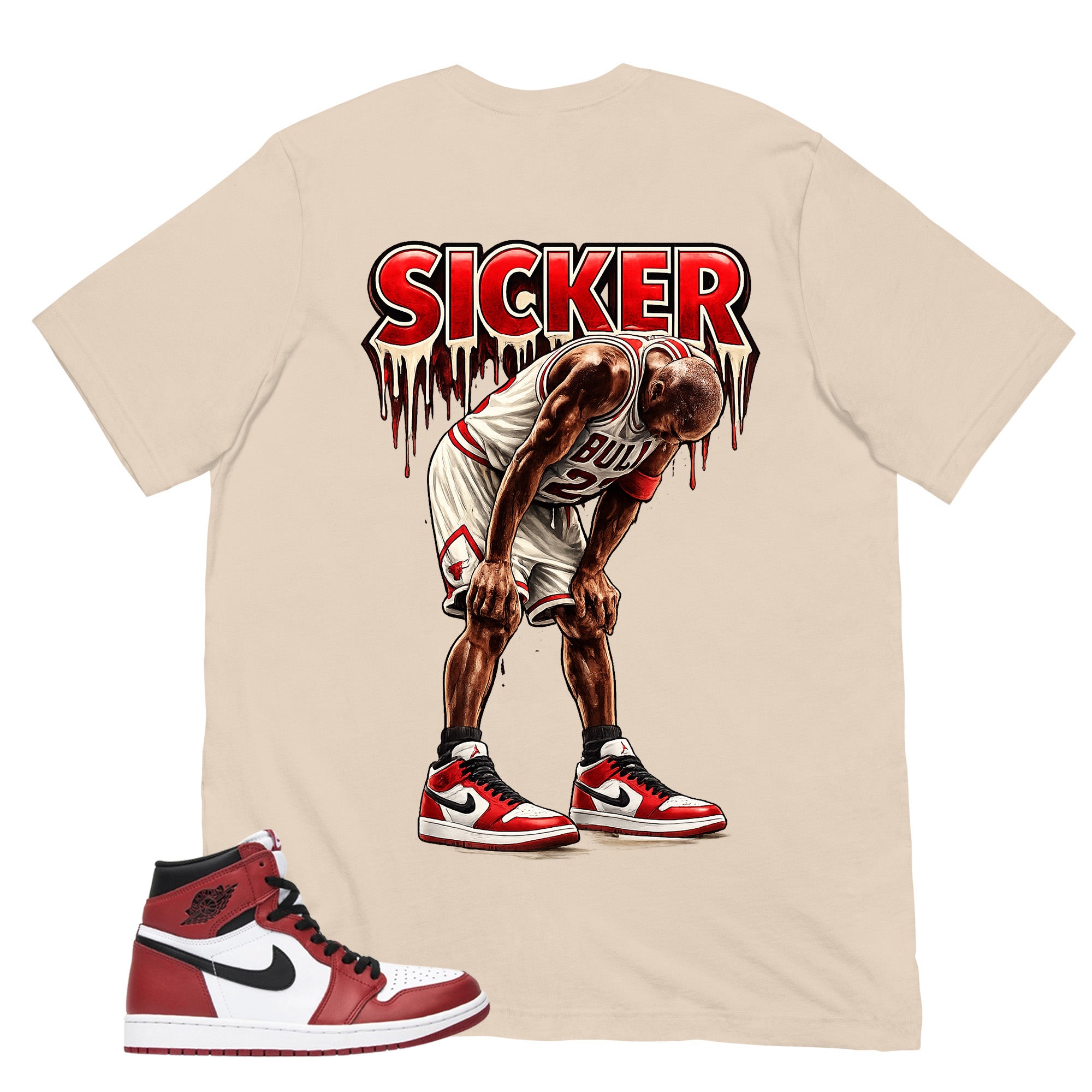 Graphic Tee Sicker Shirt - to Matching Air Jordan 1 Chicago | Zadago